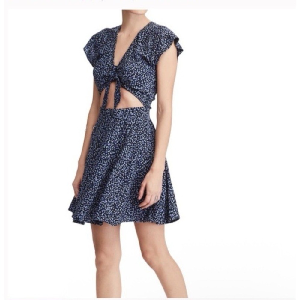 NWT‎ Denim & Supply Ralph Lauren Blue Floral Emilie Dress Cottagecore Coquette 8
